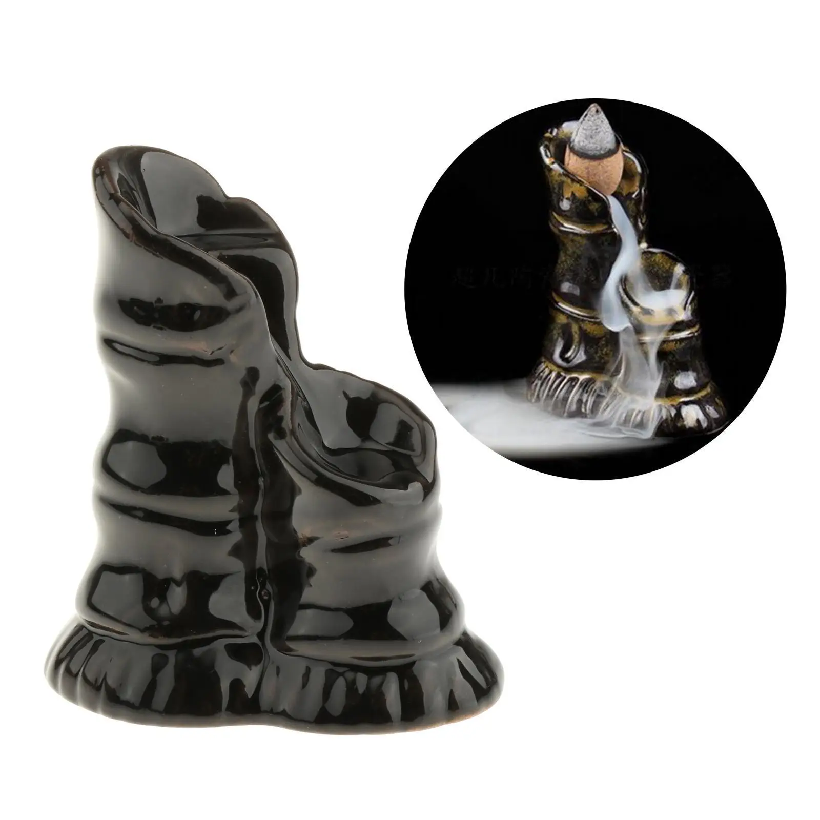 Incense Burner Ceramic Censer SPA Burning Incense Holder Teahouse Ornaments