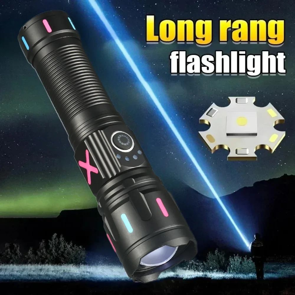 

Белый лазерный фонарик высокой яркости типа C, перезаряжаемый флуоресцентный фонарь с масштабированием для походов и кемпинга на открытом воздухе