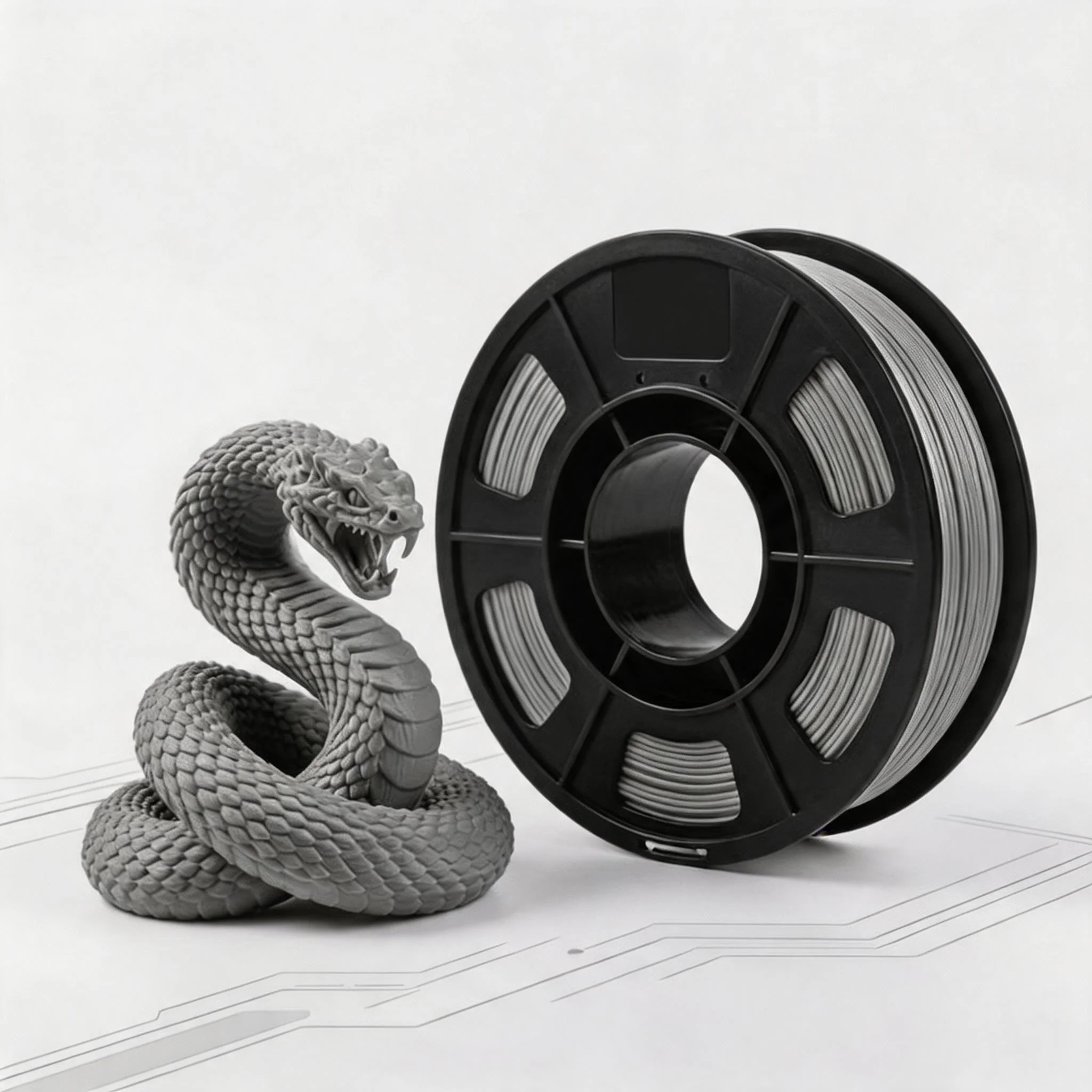 

3D Printer PETG Filament 1.75mm 250g,High Precision, Strong Toughness, Wiring Tightness, Dimensional Accuracy +/- 0.03mm,gray