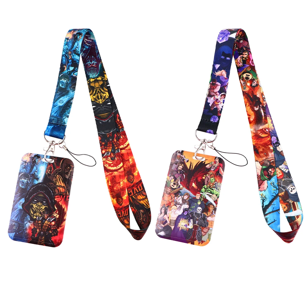 Interesting Games Lanyard Credit Card ID Badge Holder Key Ring Bag Travel Card Cover Keychain Fashion Phone Charm Accessories