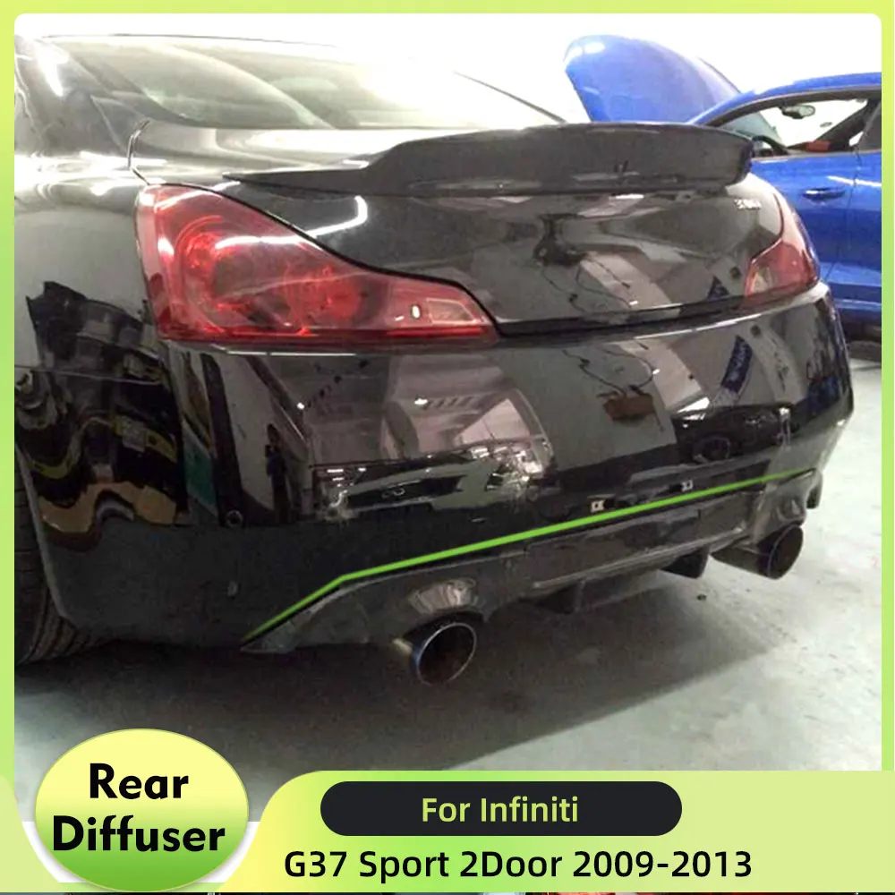 Dyfuzor tylnego zderzaka samochodowego do Infiniti G37 G37S Coupe 2-Door 2009-2013 Nie pasuje do USA Car Dodaj tylną wargę FRP Black/Carbon Fiber
