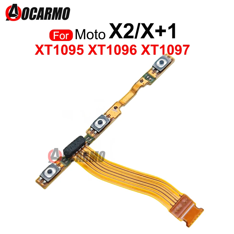 Aocarmo Power On/Off Volume Up/Down Buttons Flex Cable Repair Parts For Motorola Moto X2 X+1 XT1095 XT1096 XT1097