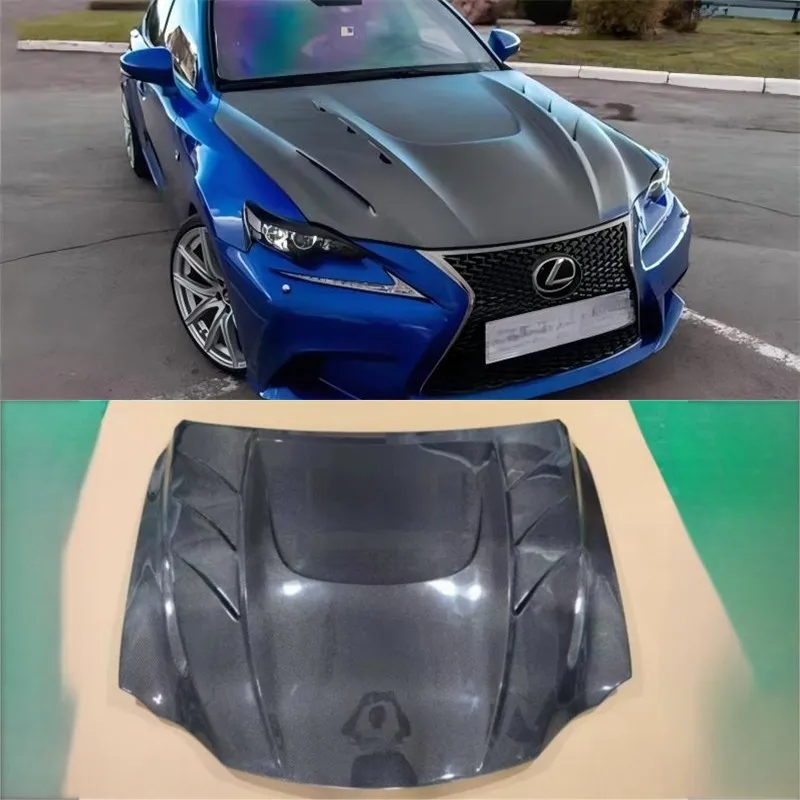 

For Lexus IS200 IS250 IS300 2006 2007 2008 2009 2010 2011 2012 2013 2014 2015 2016 2017 ReaI Carbon Fiber Engine Hood Cover Kit