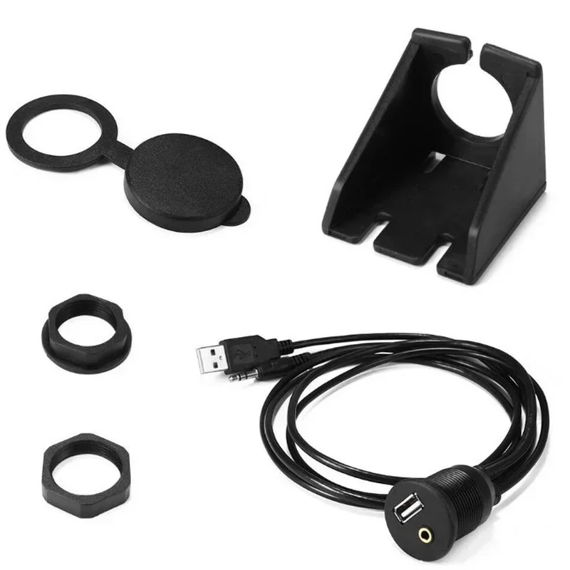 Waterproof USB Adapter 3.1  3.0 Female Extension Cable Flush Mount Car Boat Mount Extension For Dashboard Panel