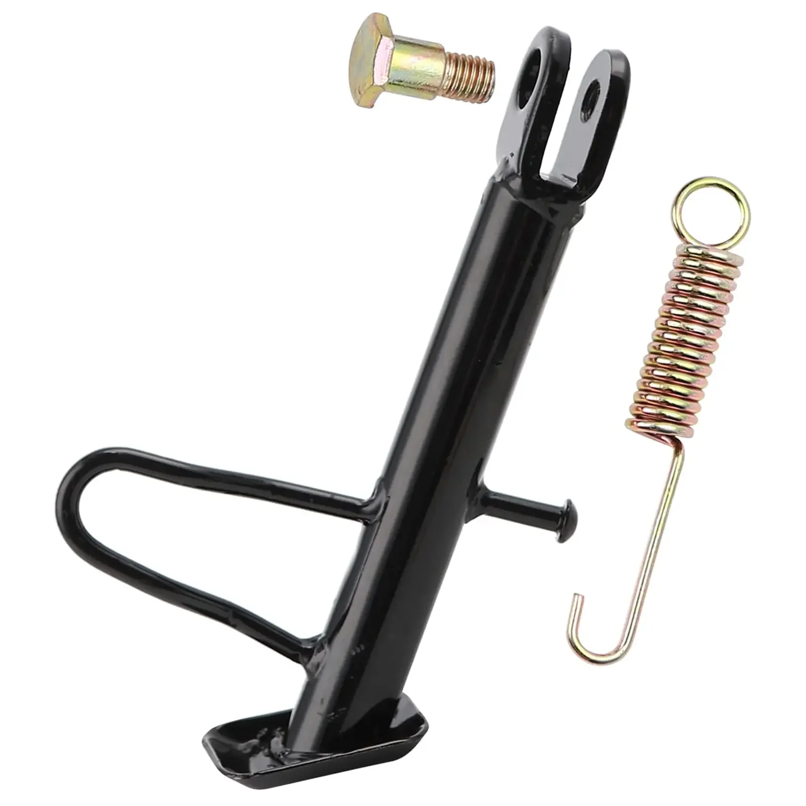 

Motorcycle Kickstand,Dirt Bike Sidestand in Iron Material Come with Spring and Hardware Screws,Total Length 14cm-24cm,Black