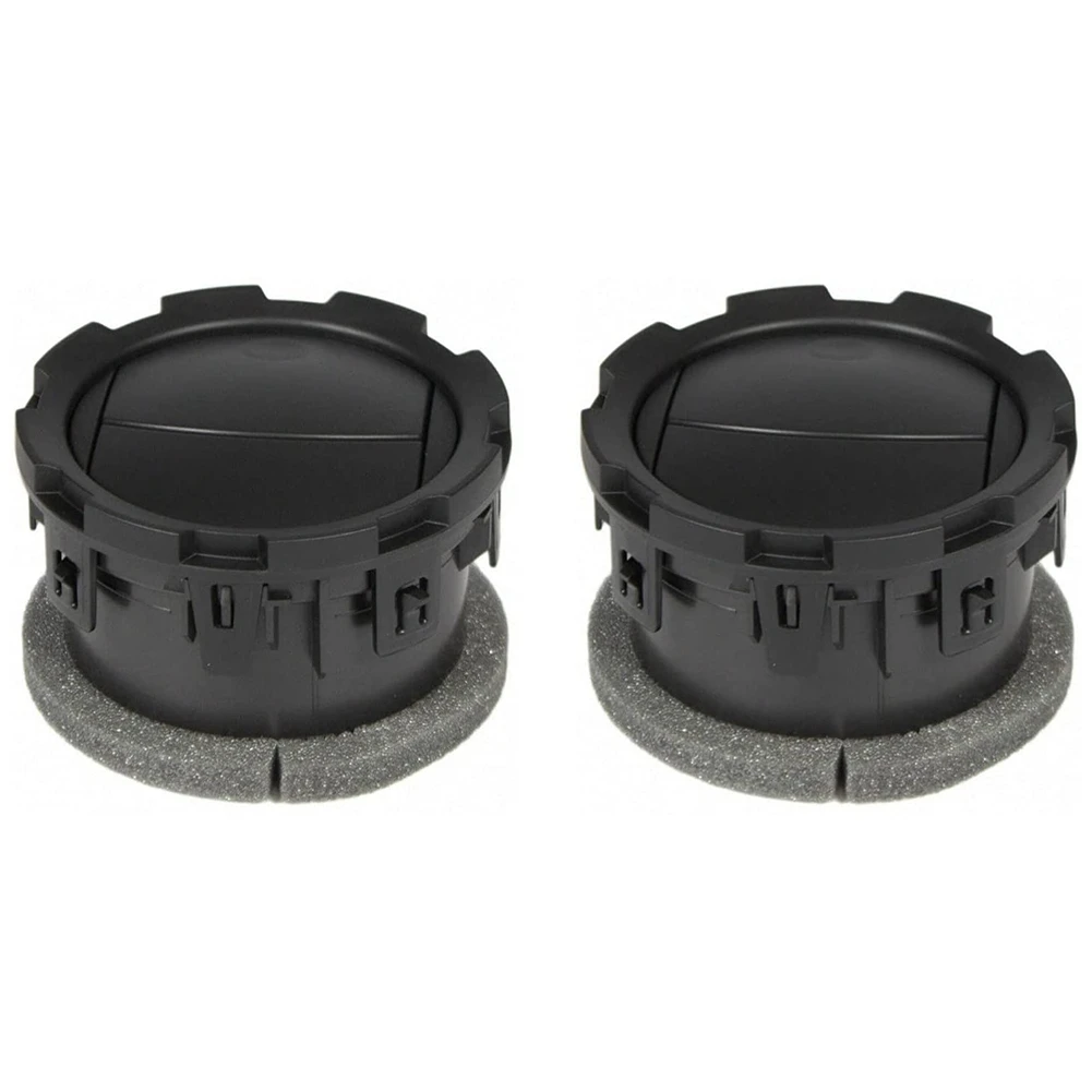 Set of 2 Dash Board Air Vent/HVAC Vent Fits for 11-16 Ford F-250 F-350 F-450 F-550 (Black), BC3Z-19893-AA, 75302B-2