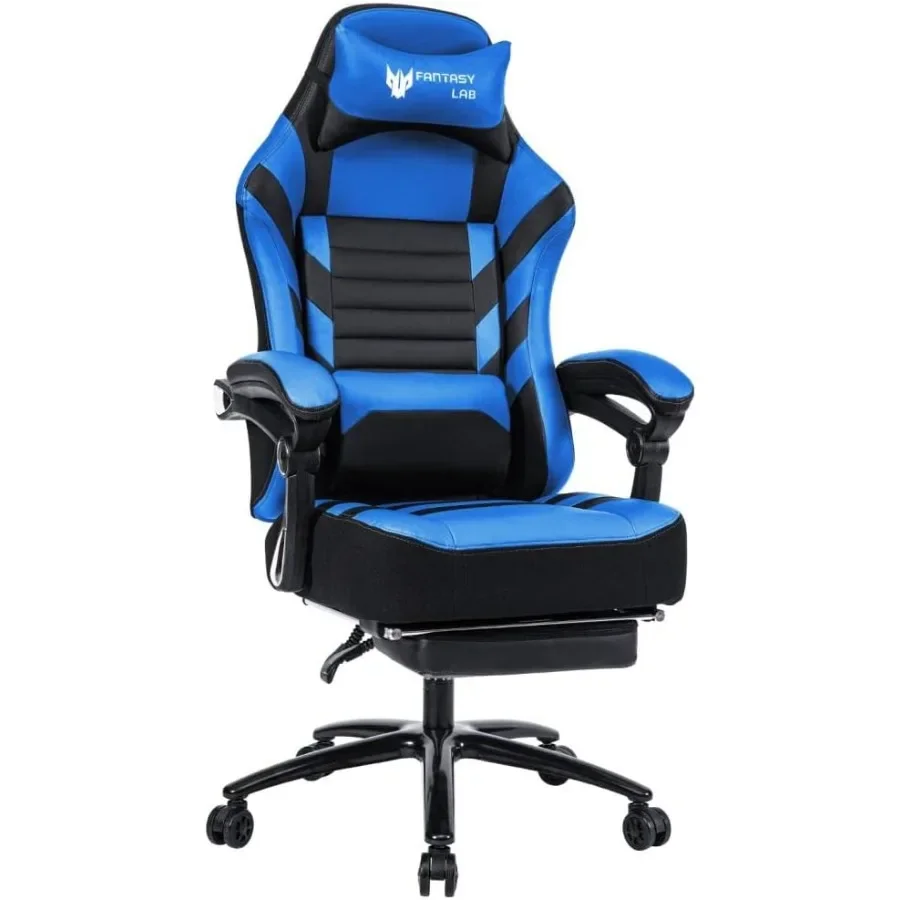 Gaming office chair with adjustable seat height, swivel function, and ergonomic design for video game and computer use