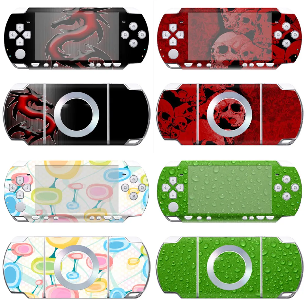 جلود واقية ل PSP 2000 وحدة تحكم تحكم الشارات غطاء الفينيل التفاف الجلد ملصقا