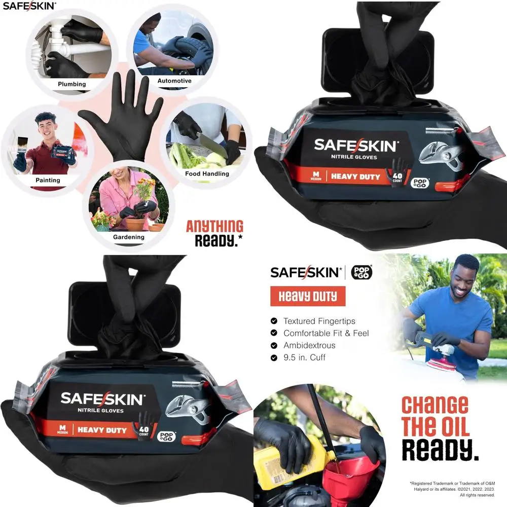 

Нитриловые одноразовые перчатки премиум-класса, без латекса, идеально подходят для общественного питания, уборки и механики (40-1600 упаковок)