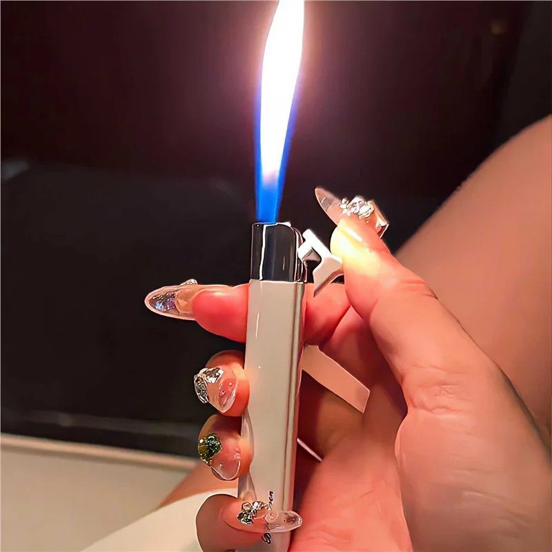 Anti-Scratch Gradient Mini Lighter - Windproof Inflatable, Portable High-Beauty Tool, Elegant Smoking Accessory & Gift for Women
