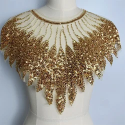 1 Pcs Embroidery Mesh Sequins Bead Embroidery DIY Women's Clothing Lace Accessories Cloth Stickers