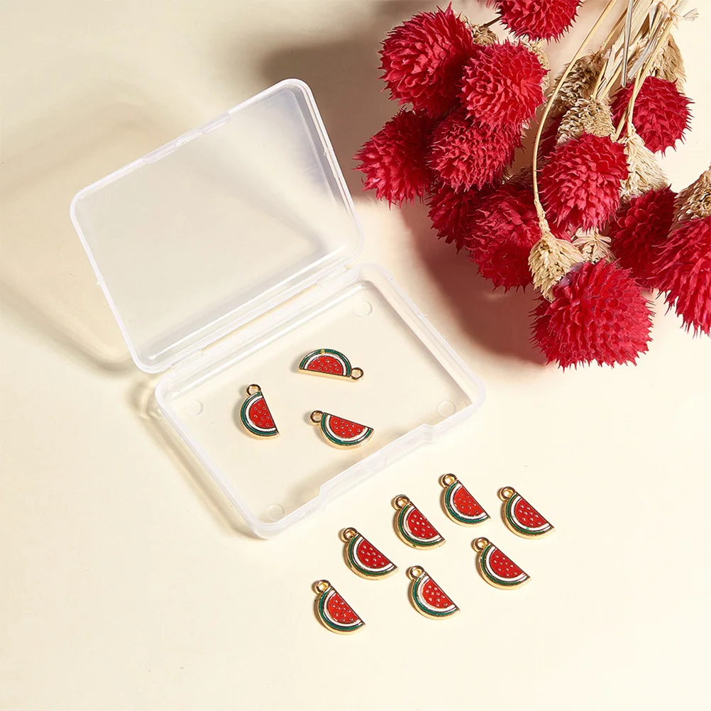 

Watermelon-shaped Pendant Metal Charms Alloy Fashion Pendants Jewelry Making Red