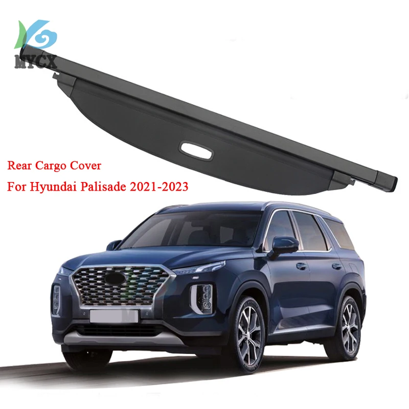 Rear Trunk Cargo Cover For Hyundai Palisade 2021-2023 Security Shield Rear Luggage Curtain Partition Privacy Car Accessories