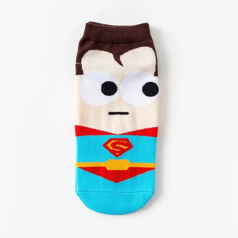 1 Piece = 1 Pair DC Anime Figure Batman Superman The Joker Harley Quinn The Flash Wonder Woman Adult Socks Cotton Sports Socks