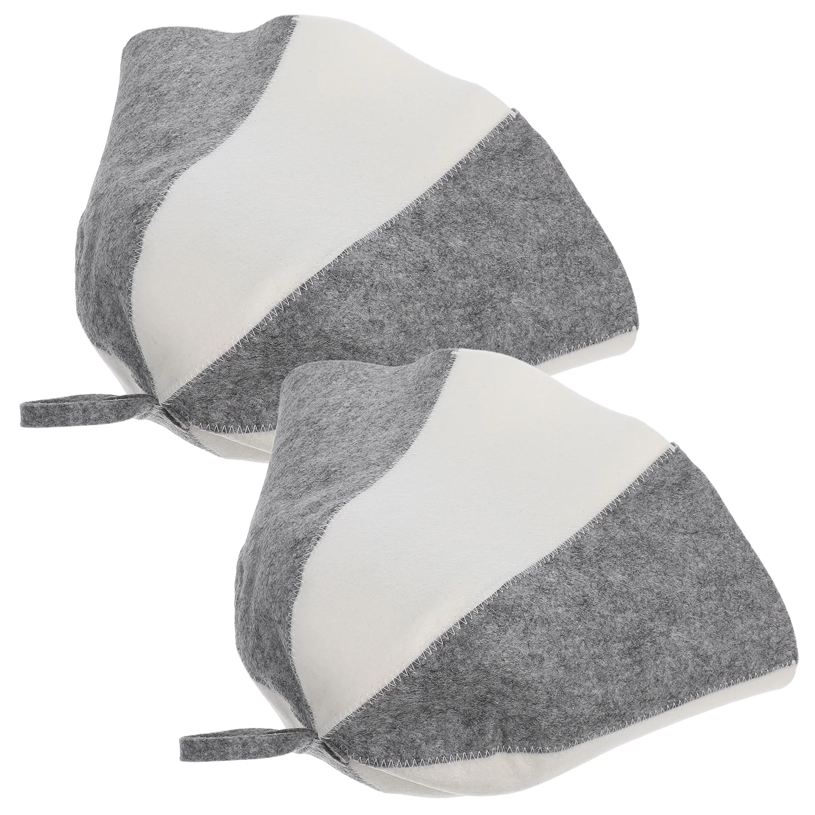 

2Pcs Felt Sauna Hats Thickened Water Absorbent Bath Hats Comfortable Sauna Caps for Steaming Large Shower Caps