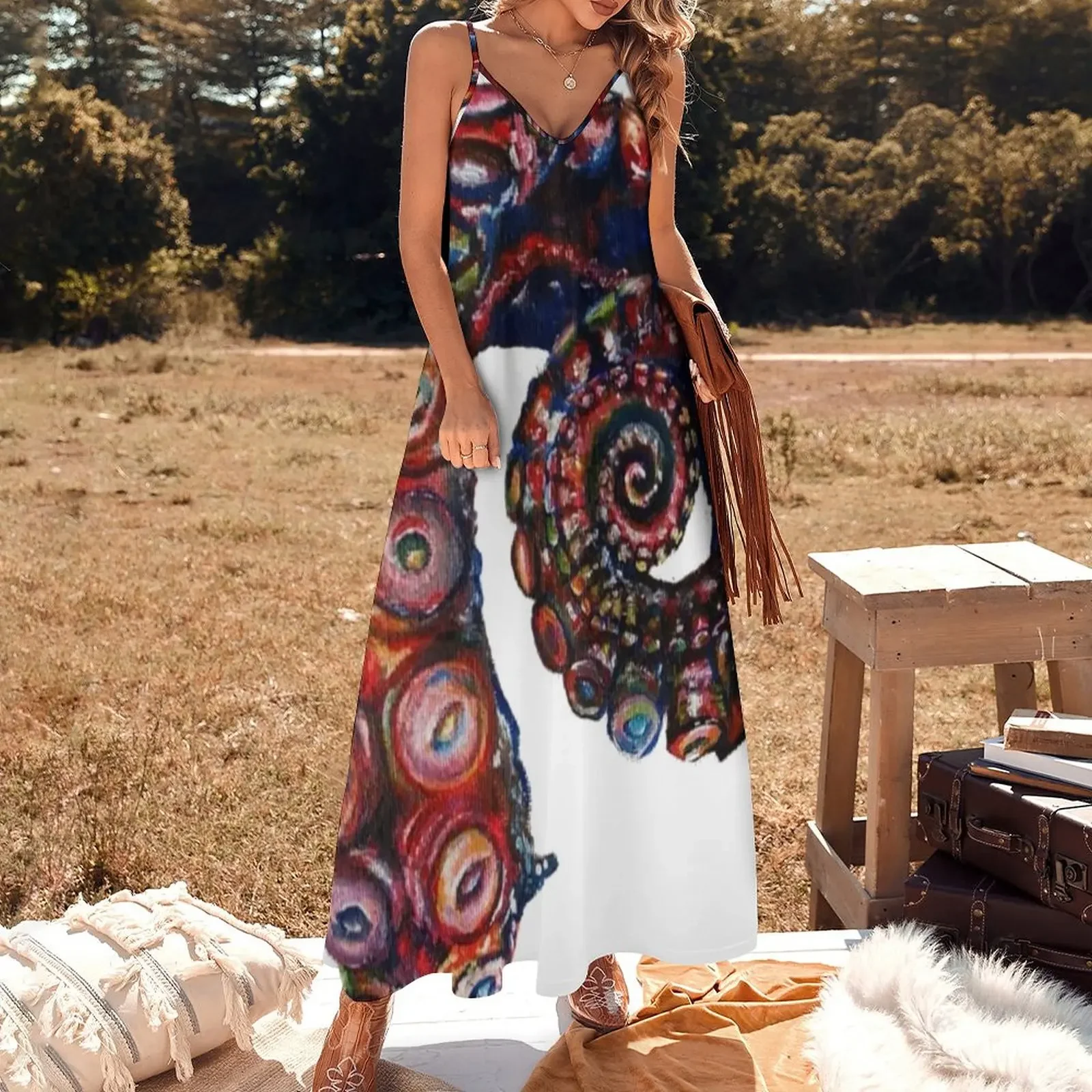 Squid Tentacle Sleeveless Dress dress for women 2025 dresses summer