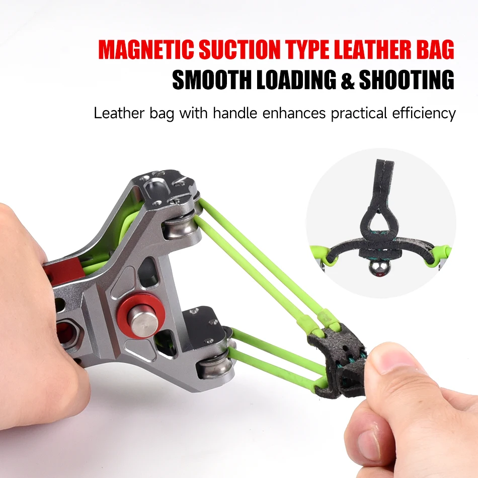 Shooting Competition Practice CNC Aluminum Alloy 8-round  Automatic Magnetic Suction Catapult for Outdoor Hunting and