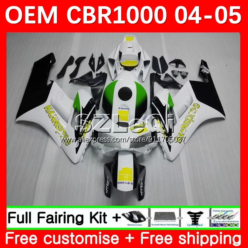 Body+Decal For HONDA CBR-1000 CBR1000 HANNSpree CBR 1000 RR 1000RR 49No.13 CBR1000RR 04 05 1000CC 2004 2005 Injection Fairing