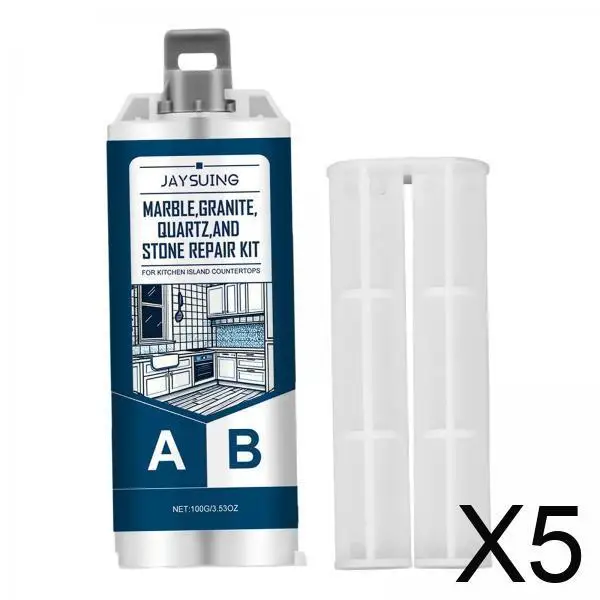 Agente Riparatore per Piastrelle 5x, Colla AB, Pasta Riparatrice per Pavimenti in Marmo e Ceramica per Bagno