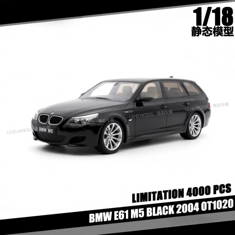 1:18 BMW E61 M5 BLACK 2004 BMW Wagon Travel version,static miniature car fashion play model,adult advanced collection decoration