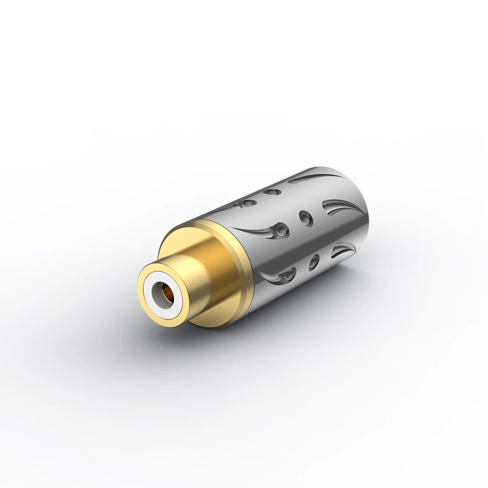 Viborg-conector hembra RCA chapado en oro de cobre puro, adaptador de Audio, 24K, VC303G