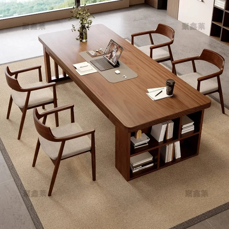 CZ-3 Solid Wood Living Room Large Long Desk Integrated Learning And Writing Home Desk