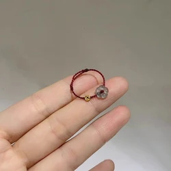 Senior Minimalist Flower Coin Woven Ring Geometric Twisted Hollow Ring For Women Female Charm Party Wedding Jewelry Gift