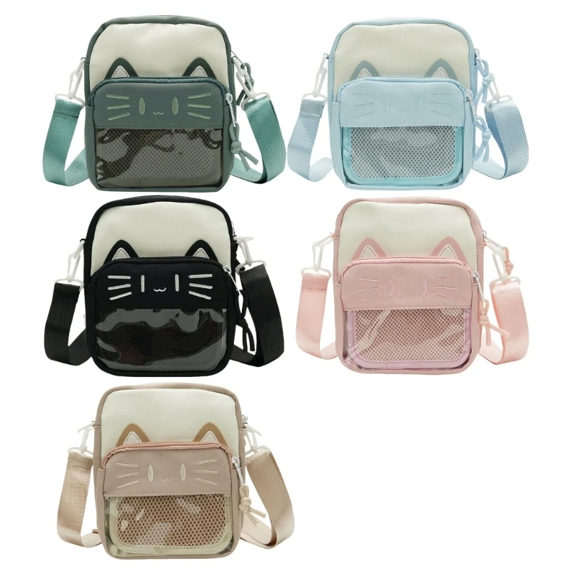 Women Bag Harajuku Itabag Lovely Cats Crossbody Bag Fashion Phone Bag Japanese Shoulder Bag for Pin Display