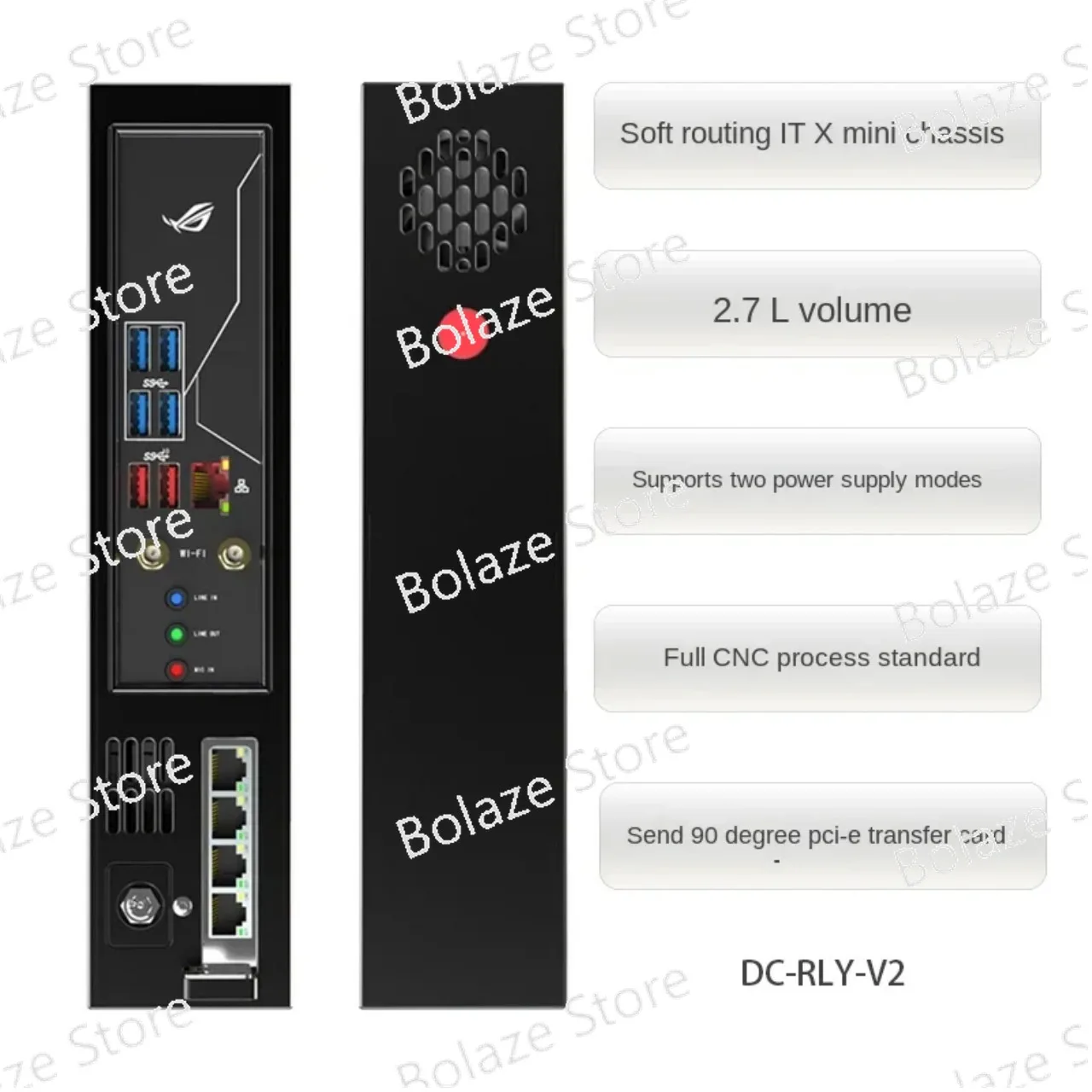 Soft Route Itx supports both internal and external power supplies 2.7L mini DC-RLY