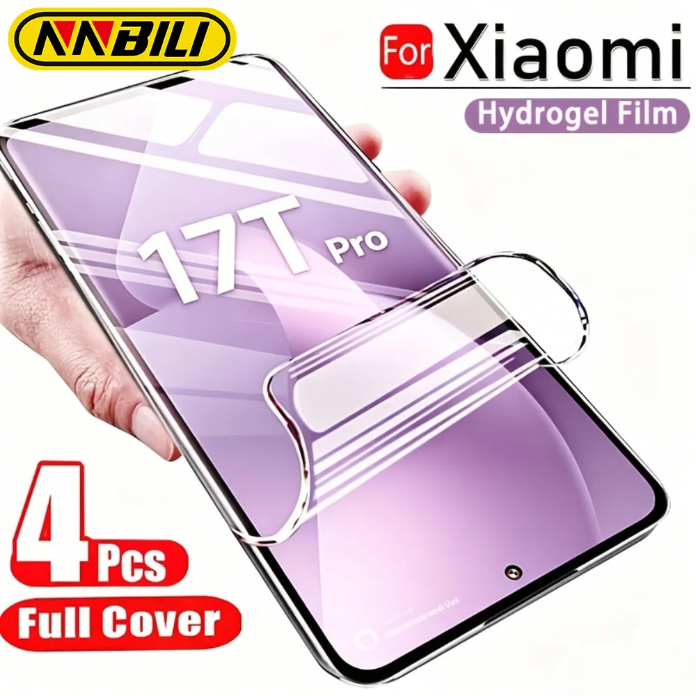 NNBILI 4 Stück Hydrogel-Displayschutzfolie, geeignet für Xiaomi 17T Pro 17T 17 Ultra 17 17 Pro 17 Pro Max 15 15 Ultra 15T 15T Pro