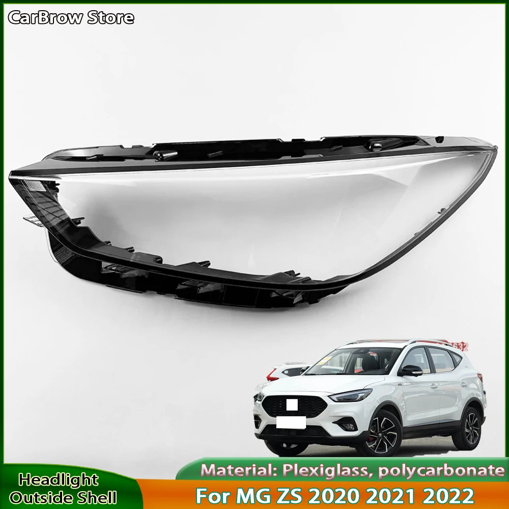 

For MG ZS 2020 2021 2022 Headlamp Cover Shade Headlight Transparent Lens Lamp Shell Masks Plexiglass Replace Original Lampshade