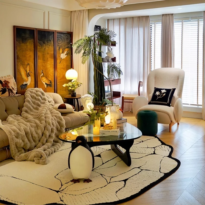 

Anti-fouling and waterproof silk mountain stone series irregular senior living room carpet