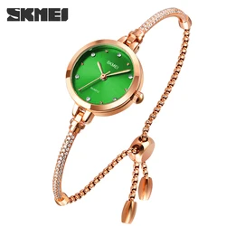 SKMEI Casual Female Girl Dress Clock 3Bar Waterproof Simple Women Quartz Watch Fashion Thin Ladies Watches Relogio Feminino