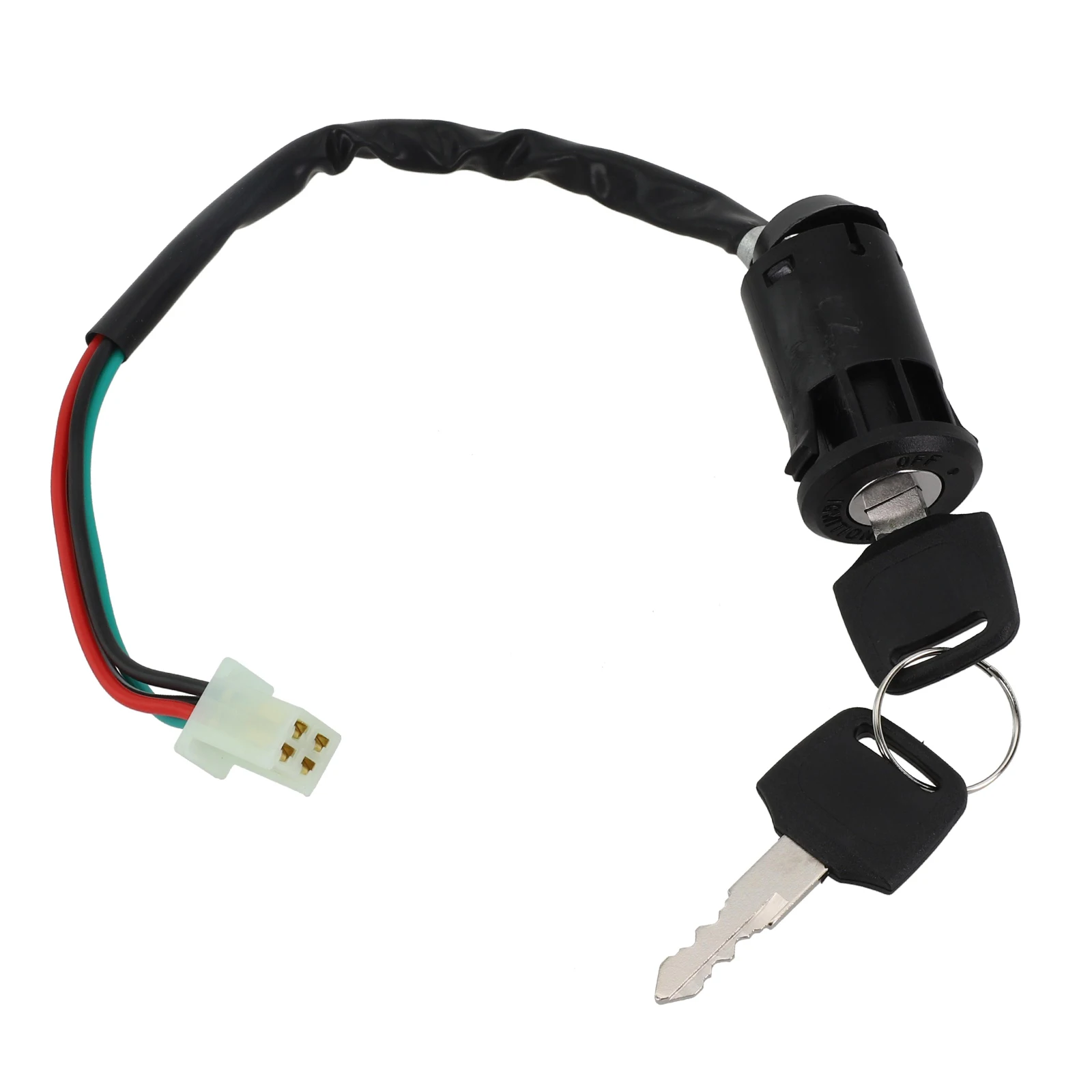 Black Ignition Switch 4 Pin Switch Anti-corrosion Material Direct Installation Latch Position Non-deformation Design