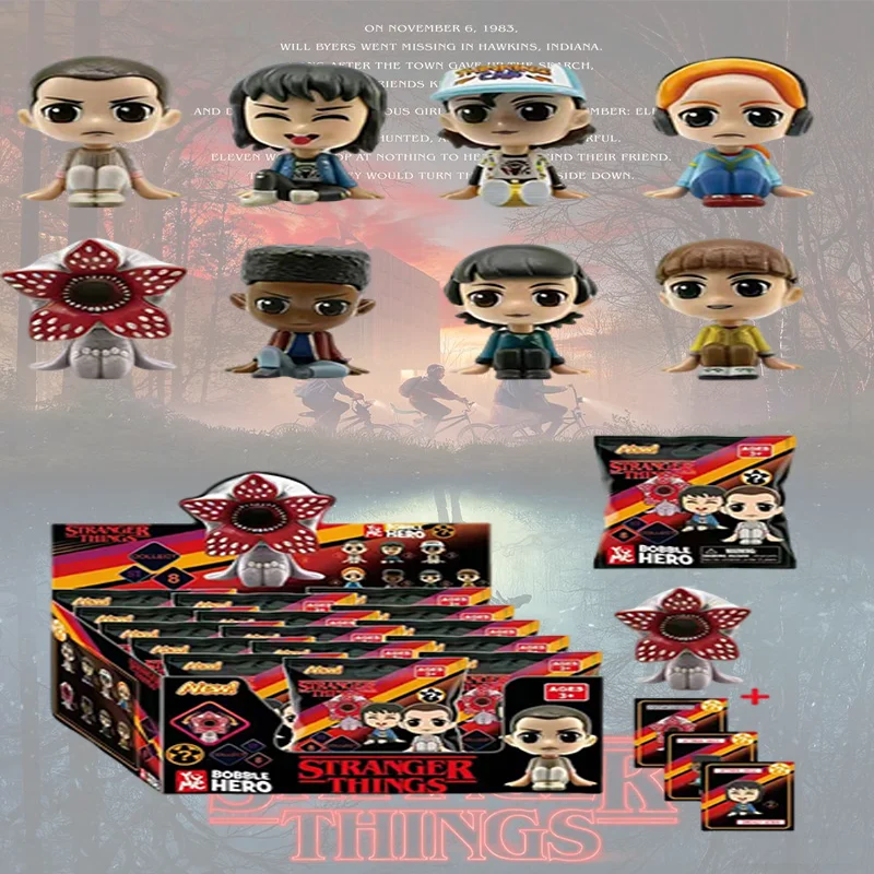 ฟิกเกอร์อนิเมะ Stranger Things แบบกล่องสุ่ม 24 ชิ้น/ชุด เจน ไอฟ์ส/วิล ไบเออร์ส/ไมค์ วีลเลอร์ ของเล่นฟิกเกอร์แอคชั่น กล่องปริศนา ของขวัญ