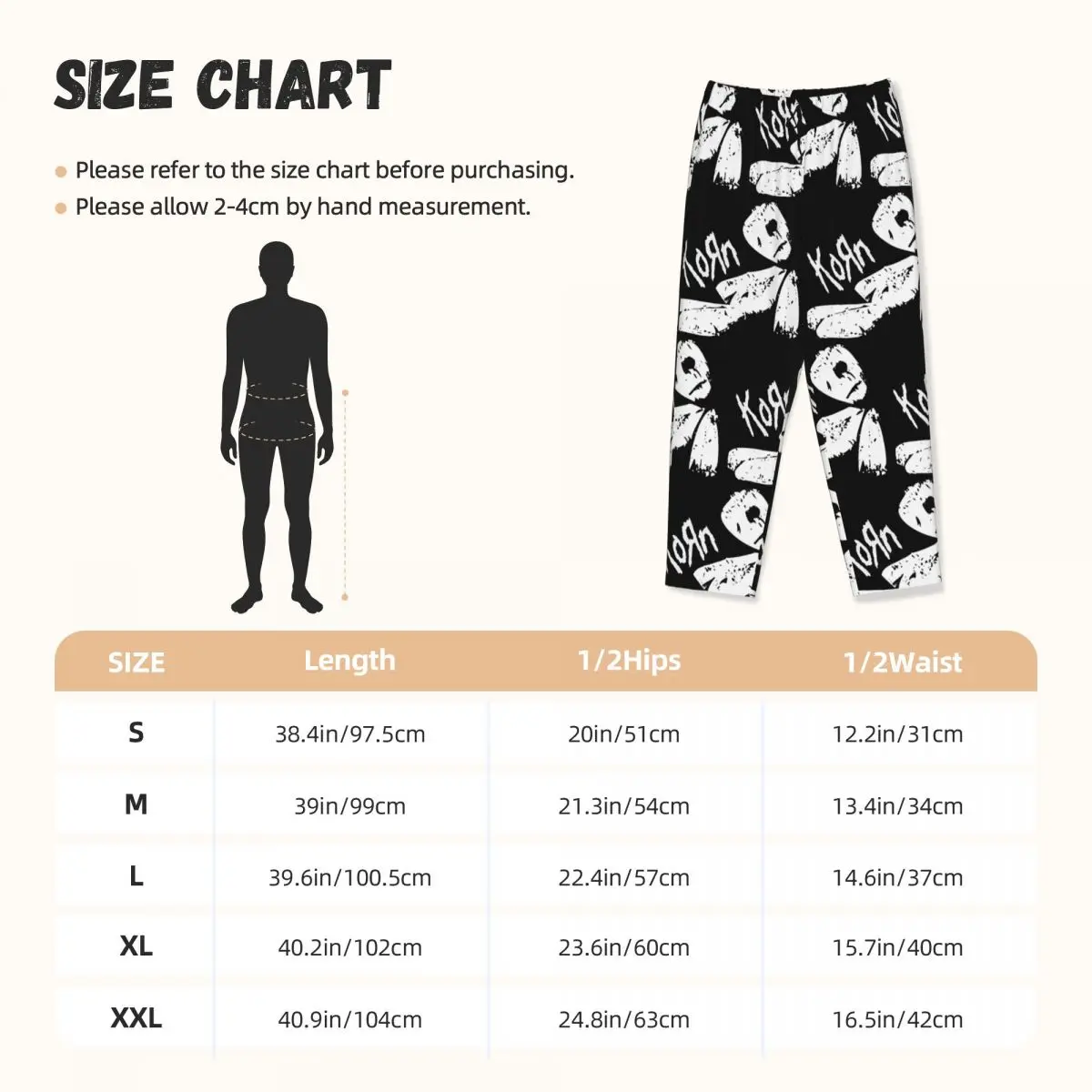 Custom Printed for Women Korns Alternative Metal Rock Band Pajama Pants Sleepwear Sleep Lounge Bottoms with Pockets