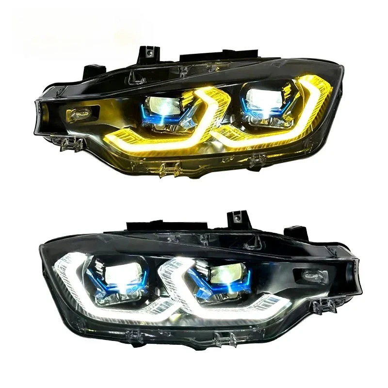 

SJC Auto New Upgrade Yellow White Switching Headlights For BMW 3 Series F30 F31 F35 LED Head Lights 2012-2018 Halogen Xenon LED