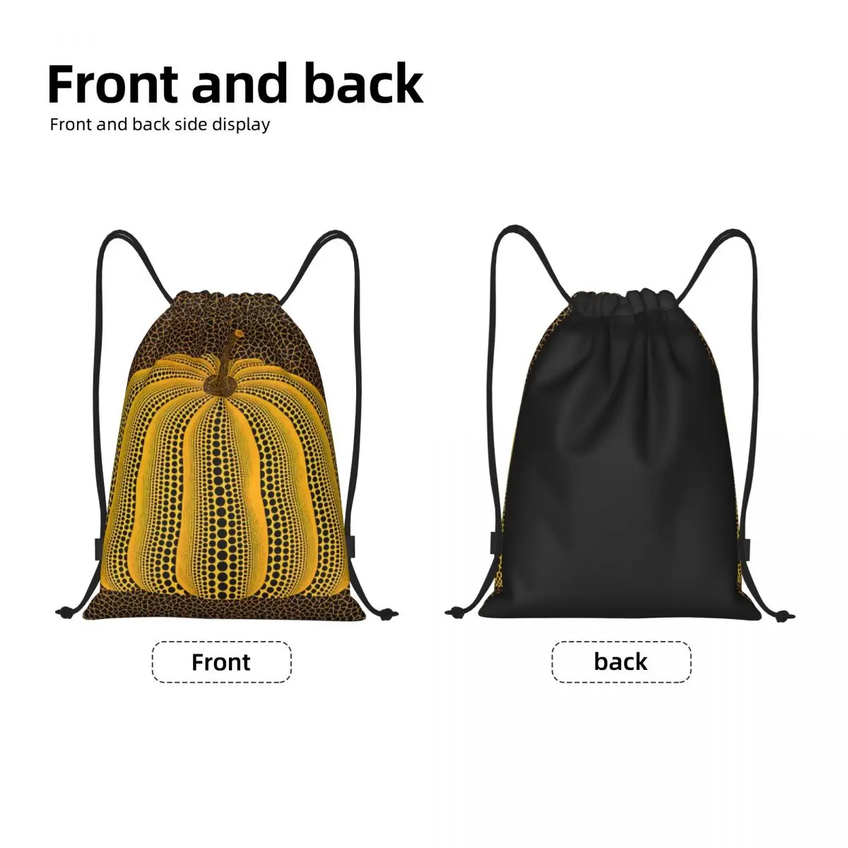 Yayoi Kusama Pumpkin Drawstring Bag Women Men Portable Sports Gym Sackpack Abstract Art Training Backpacks