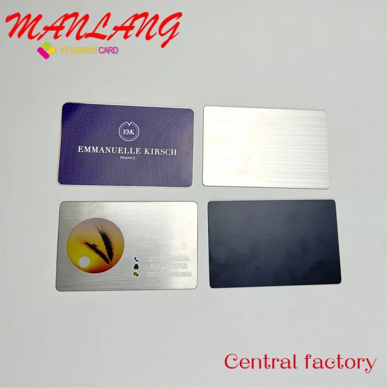 Custom  holal YTS 2022 Ne Laser Cut Engraved Printing etal busins card/etal Busins att Bla Car