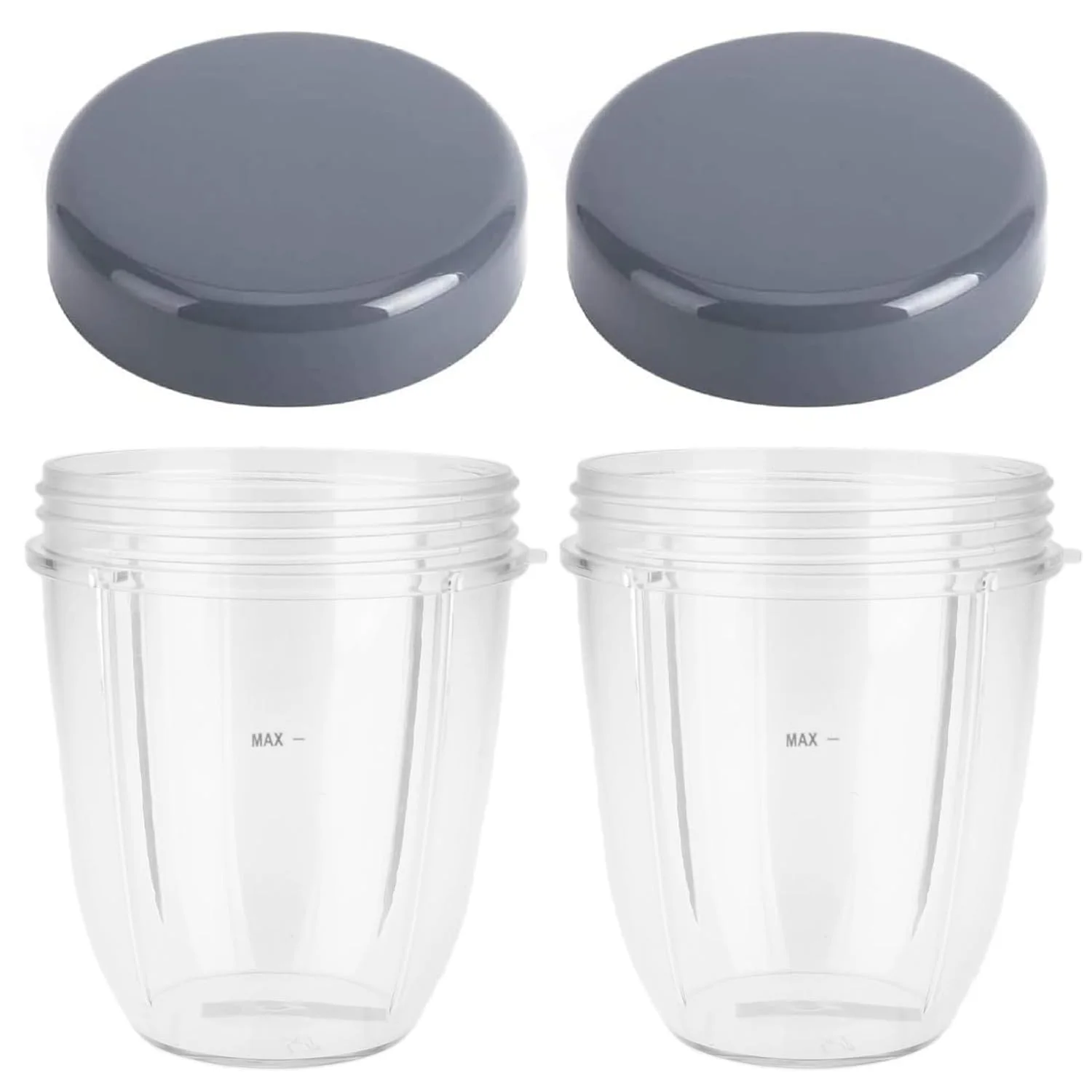 2pcs Plastic Blender Cups with LidS Replacement 18OZ 24OZ 32OZ for Nutribullet 600W 900W Blender Juicers Accessories