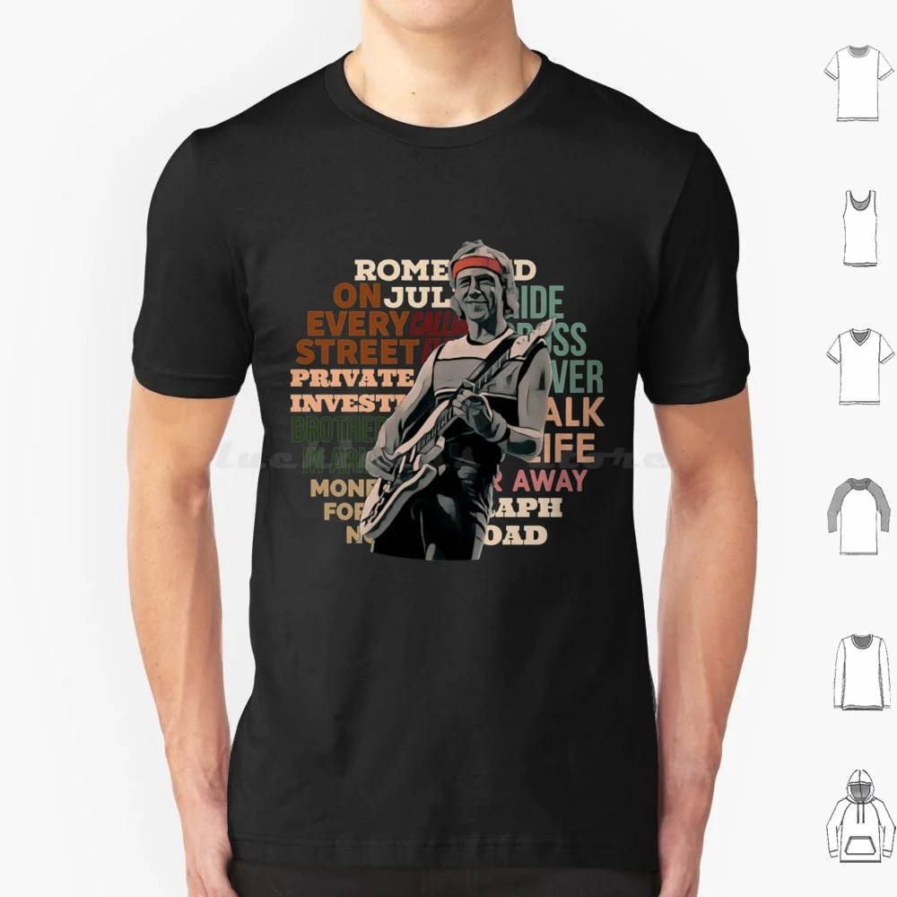 

Marca Los Grandes Éxitos Retro Dire Straits Camiseta Clásica T Shirt Cotton Men Women DIY Print Dire Straits Straits Dire Music