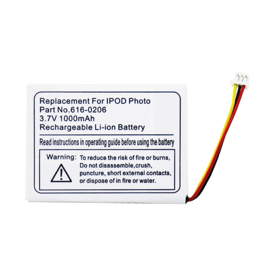 Литий-ионный аккумулятор емкостью 1000 мАч 616-0206 616-0183, замена для iPod Classic 4-го поколения/фото U2 A1059 20, аккумулятор 40 ГБ