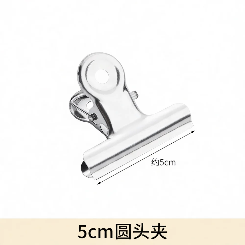 Durable Stainless Steel Metal Document Clamp Office Stationery Filing Organizer Paper Holding Binding Accessory Tool