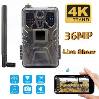 HC-910pro 4G hunting camera outdoor 4K live video APP control trail camera 36MP hunting cameras IP66 wildlife night vision