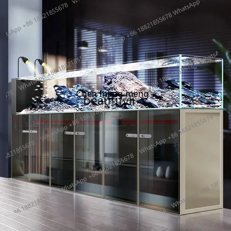 X  Stream tank Backpack Overflow fish tank  Household Aquarium Bottom filter Landscaping Ultra white glass