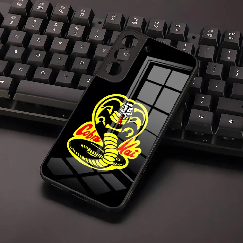 Cobra Kai Phone Case for Samsung S24 S23 S21 S20 S22 A24 A34 A54 A53 m54 Note 20 Pro Ultra Plus 2024 Glass Back Cover