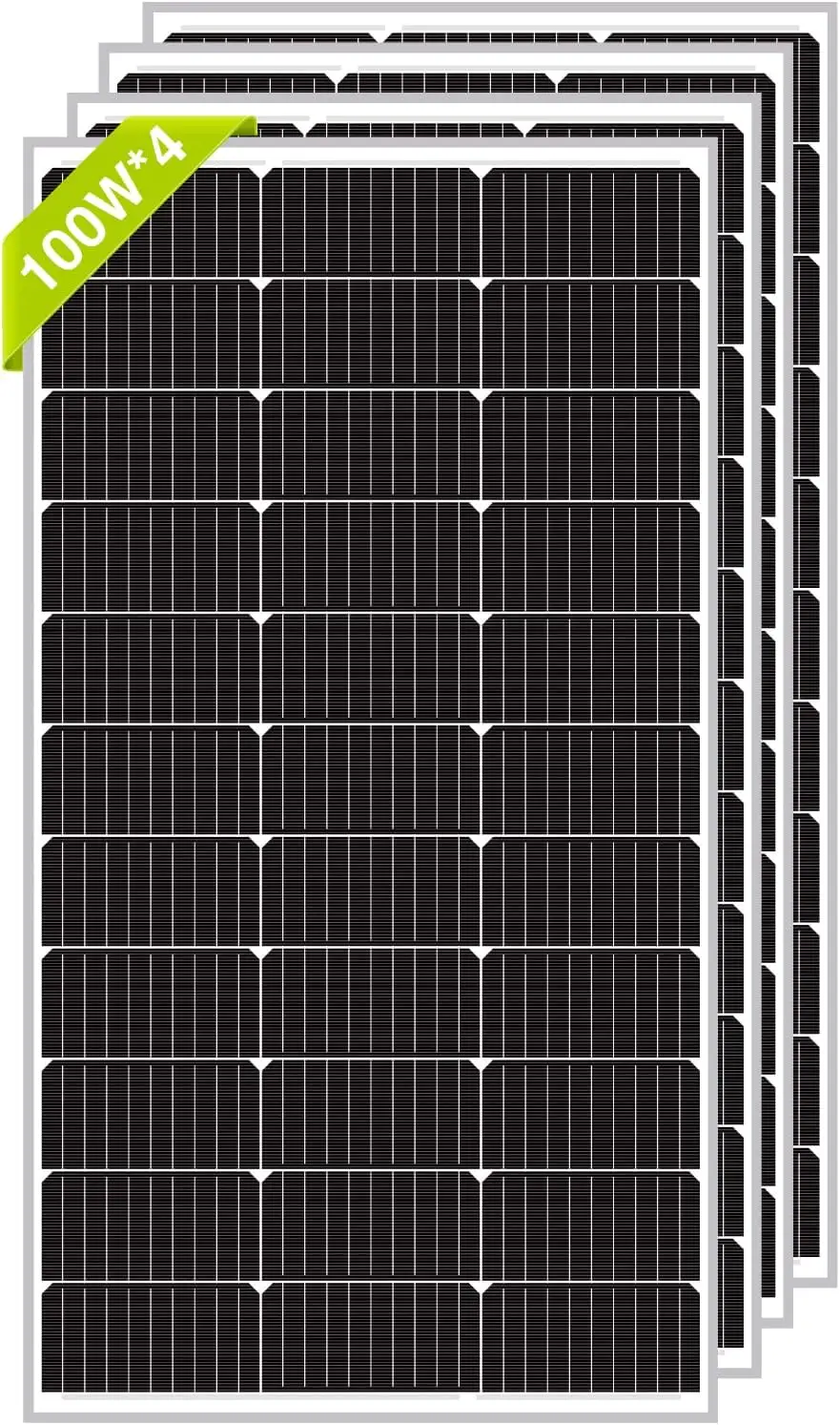 Newpowa 400 Watt 12 Volt Mono Solar Panel,4 Pieces 9BB 100W 12V Solar Panels High Efficiency Monocrystalline PV Module RV Marine