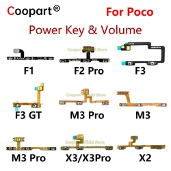 Coopart Power Key on off Volume Side Button Flex Cable For Xiaomi Poco F1 F2 F3 X2 X3 NFC GT Poco M2 M3 Reloaded Pro 5G