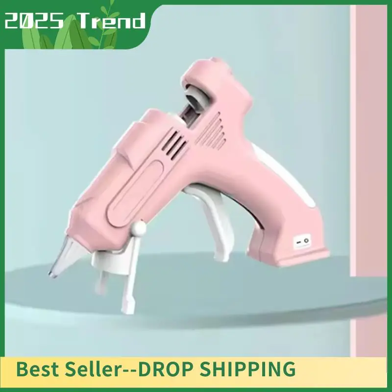 AD33 HOT Cordless Hot Melt Glue Gun Child Hand Crafts Home DIY Repair Use 7Mm 10 PCS Glue Stick Wireless Glue Gun