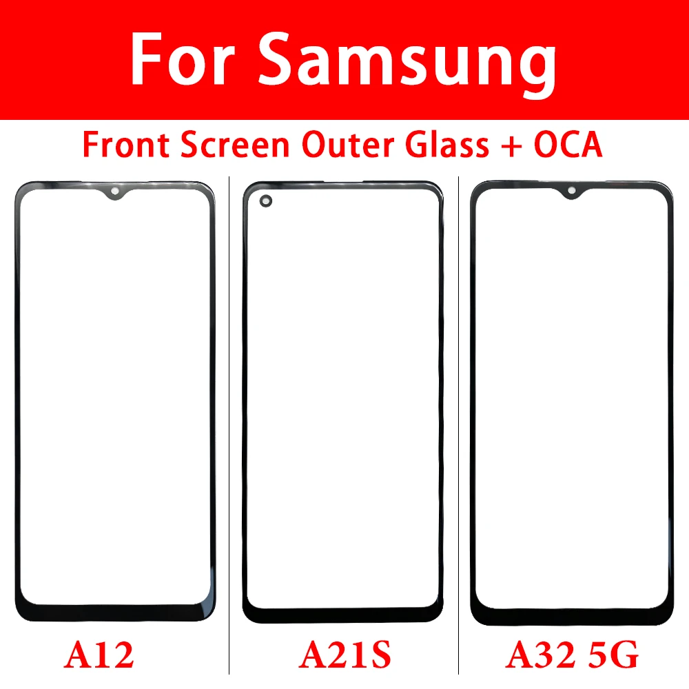 GLASS OCA LCD Front Outer Lens For Samsung A10 A20 A30 A40 A50 A10s A20s A30s A50s A11 A21s A31 A51 A71 A12 Touch Screen Display